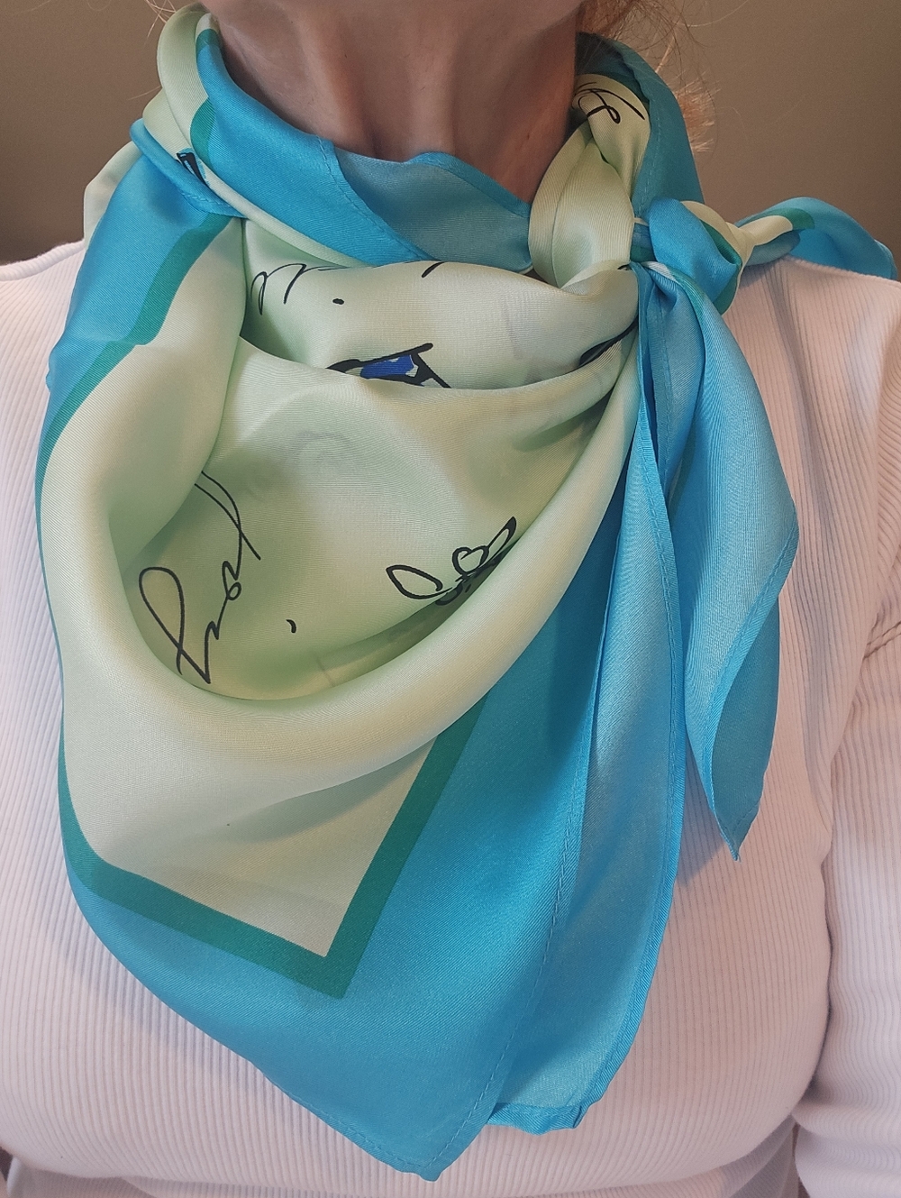 Ann Taylor 100% Silk Scarf. 35" Square
